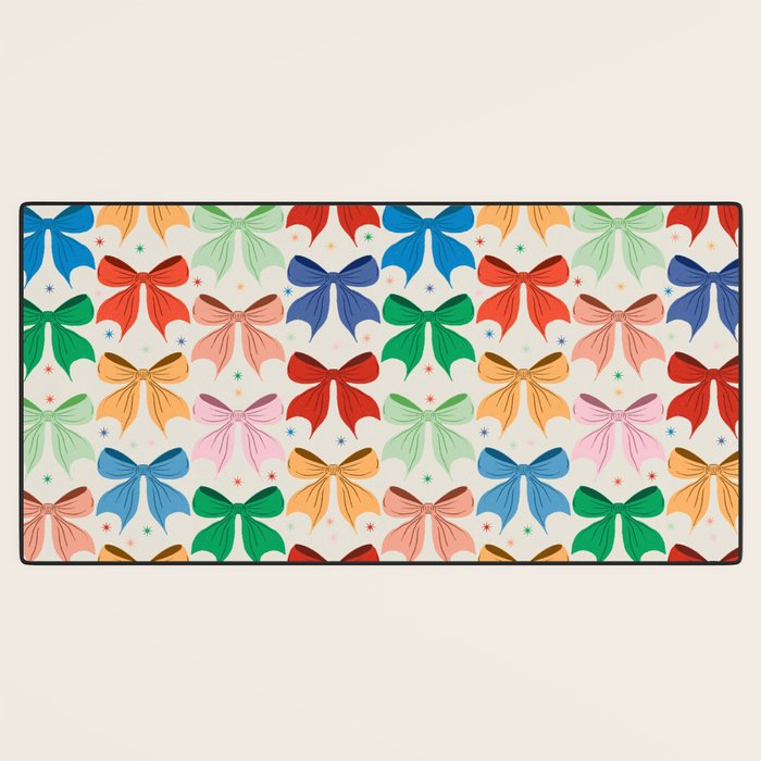 Charming Bow Pattern: A Colorful and Whimsical Design Desk Mat Gallery Image 3
