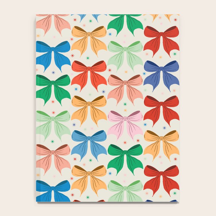 Charming Bow Pattern: A Colorful and Whimsical Design Notebook Gallery Image 4