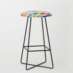 Charming Bow Pattern: A Colorful and Whimsical Design Stool Gallery Image 1