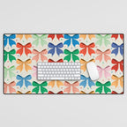 Charming Bow Pattern: A Colorful and Whimsical Design Desk Mat Gallery Image 1