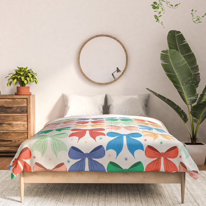 Charming Bow Pattern: A Colorful and Whimsical Design Comforter Gallery Image 3