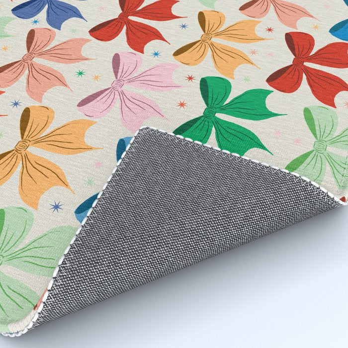 Charming Bow Pattern: A Colorful and Whimsical Design Rug Gallery Image 4