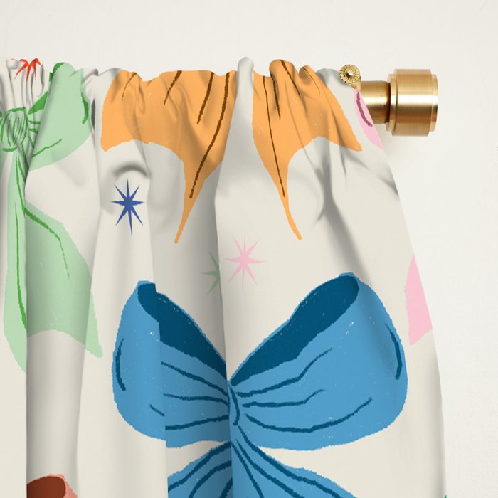 Charming Bow Pattern: A Colorful and Whimsical Design Window Curtain Gallery Image 2
