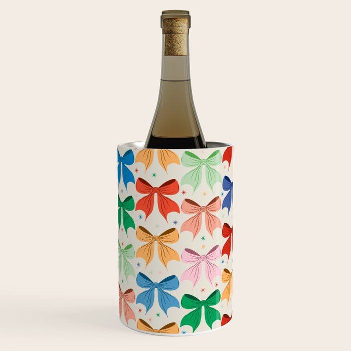 Charming Bow Pattern: A Colorful and Whimsical Design Wine Chiller Gallery Image 3