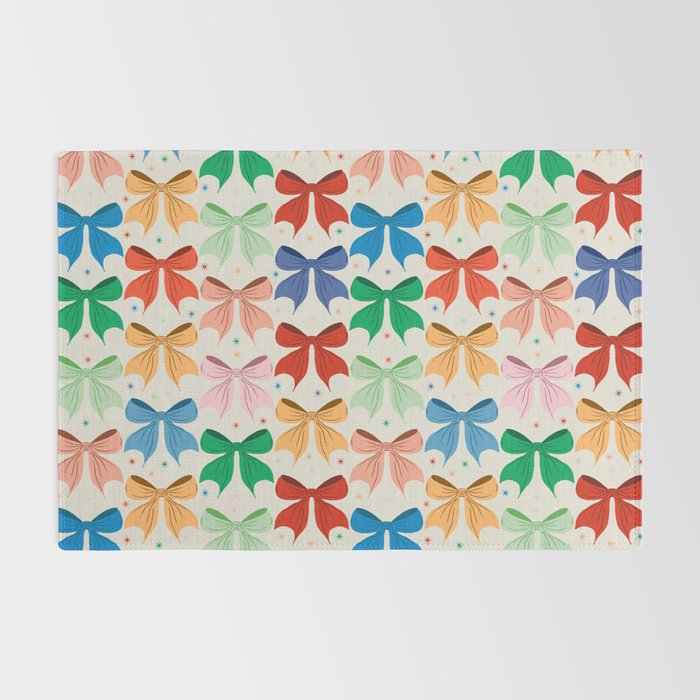 Charming Bow Pattern: A Colorful and Whimsical Design Rug Gallery Image 2