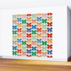Charming Bow Pattern: A Colorful and Whimsical Design Wall Mural Gallery Image 2