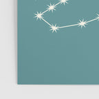 Scorpio Zodiac Star Constellation Line Art Teal Poster Gallery Image 3