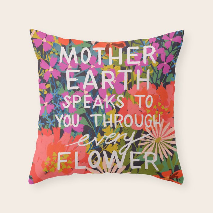 Mother Earth Speaks Throw Pillow Gallery Image 6