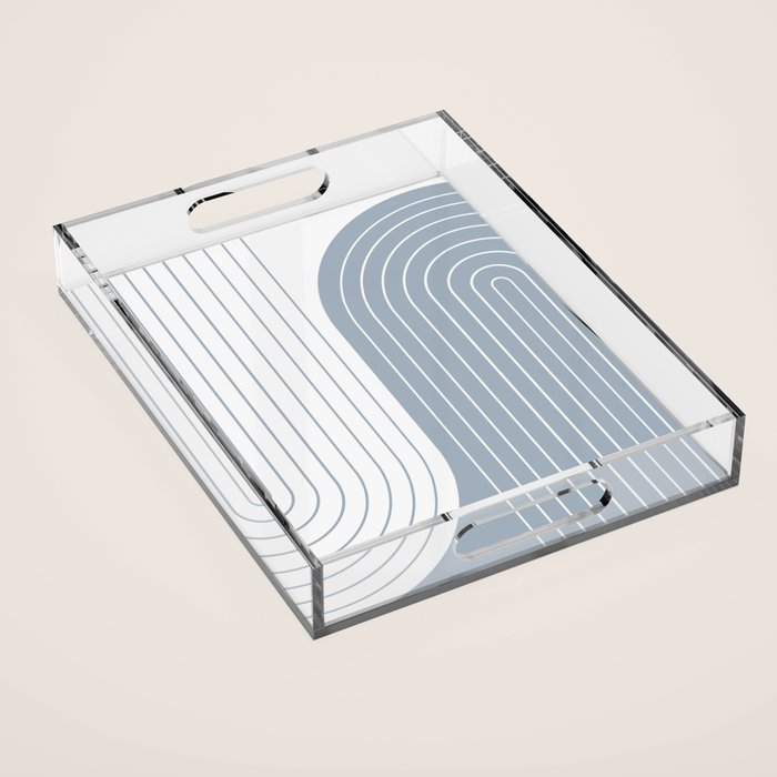 Two Tone Line Curvature LXVI Acrylic Tray Gallery Image 1