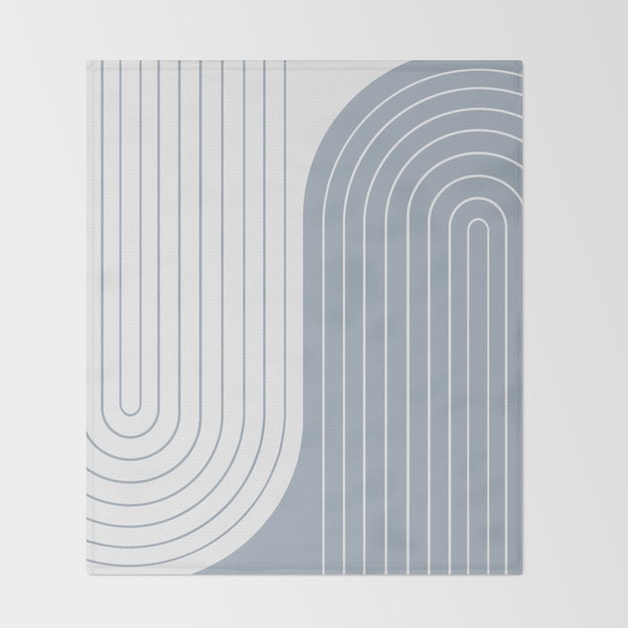 Two Tone Line Curvature LXVI Throw Blanket Gallery Image 2
