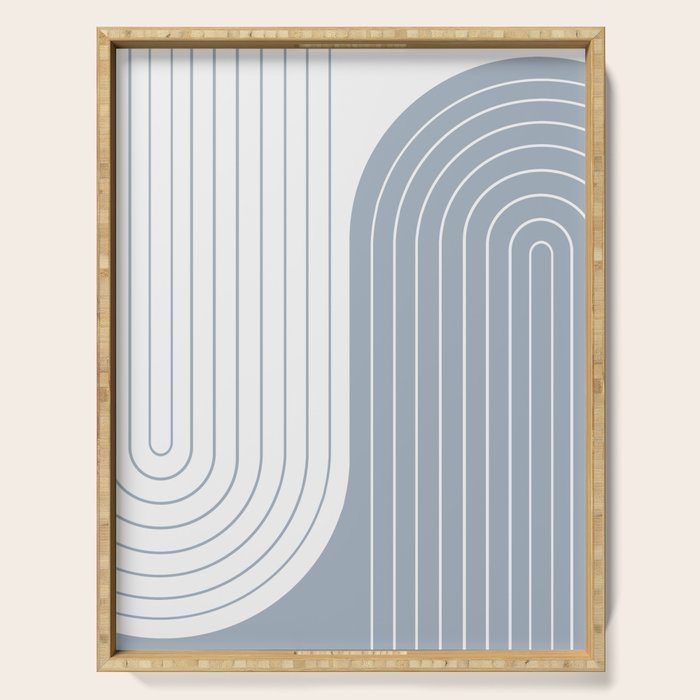 Two Tone Line Curvature LXVI Serving Tray Gallery Image 1