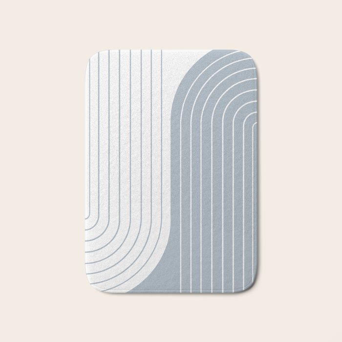 Two Tone Line Curvature LXVI Bath Mat Gallery Image 1