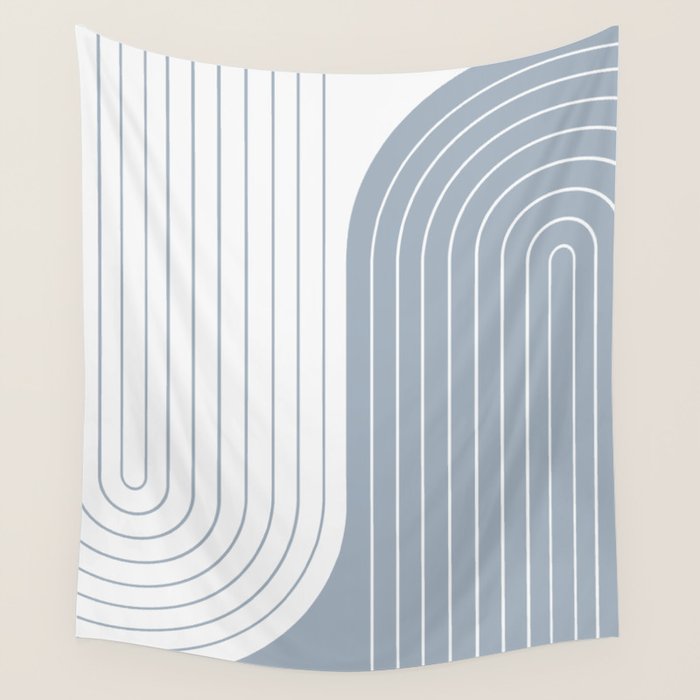 Two Tone Line Curvature LXVI Wall Tapestry Gallery Image 1
