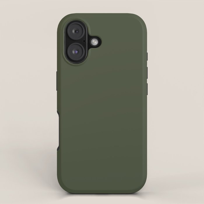 Dark Natural Green Solid Color iPhone Case Gallery Image 1