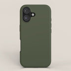 Dark Natural Green Solid Color iPhone Case Gallery Image 1
