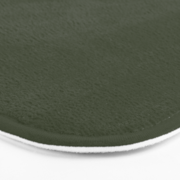 Dark Natural Green Solid Color Bath Mat Gallery Image 3