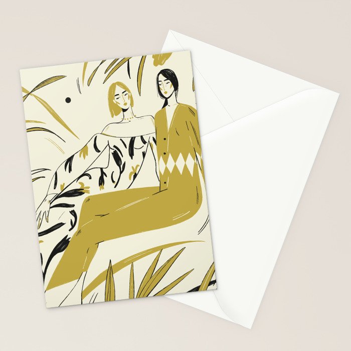 two girl  Stationery Card Gallery Image 2