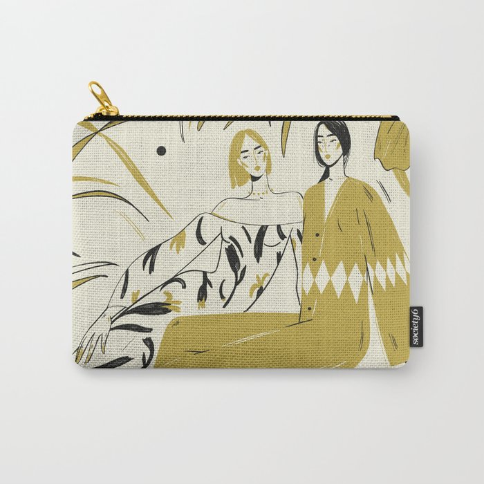 two girl  Carry All Pouch Gallery Image 1