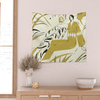 two girl  Wall Tapestry Gallery Image 2