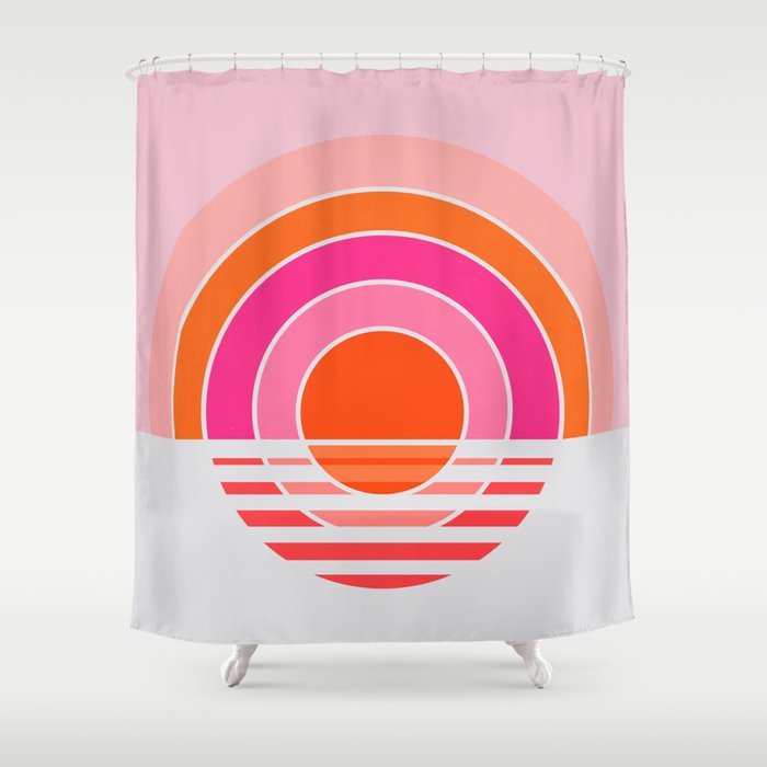 Rainbow sunset Shower Curtain Gallery Image 1