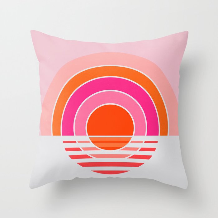 Rainbow sunset Throw Pillow Gallery Image 6