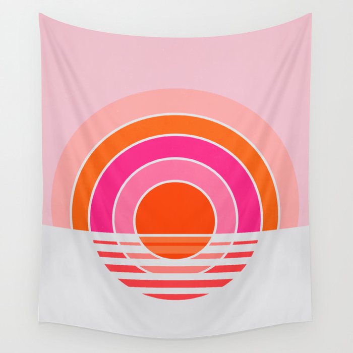 Rainbow sunset Wall Tapestry Gallery Image 4