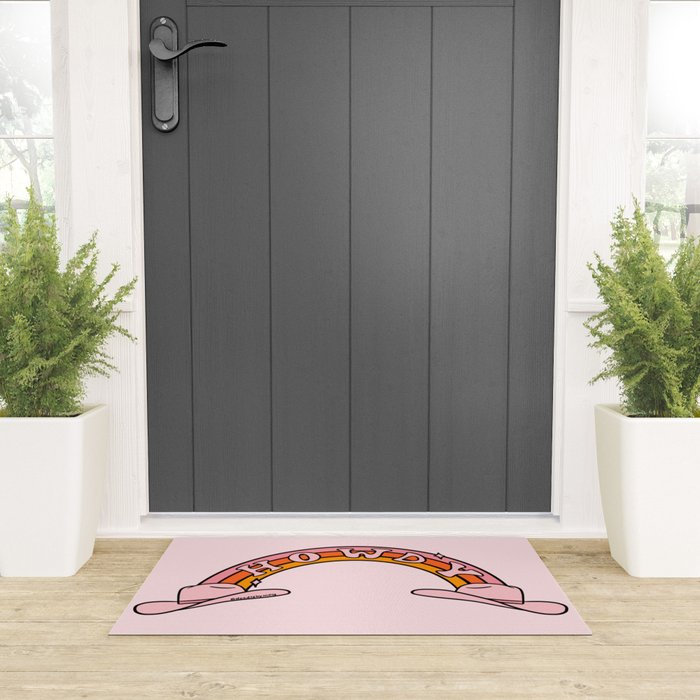 Howdy Rainbow Welcome Mat Gallery Image 3