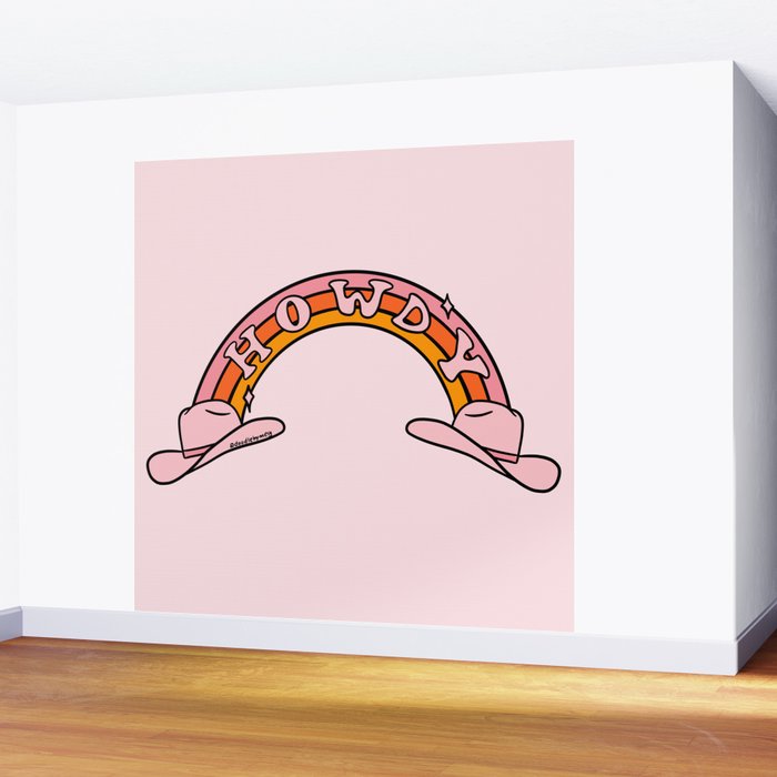 Howdy Rainbow Wall Mural Gallery Image 2