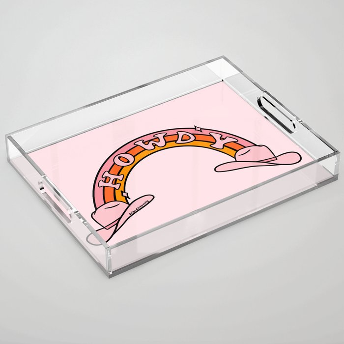 Howdy Rainbow Acrylic Tray Gallery Image 1