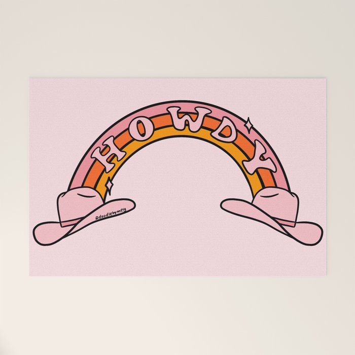 Howdy Rainbow Welcome Mat Gallery Image 1