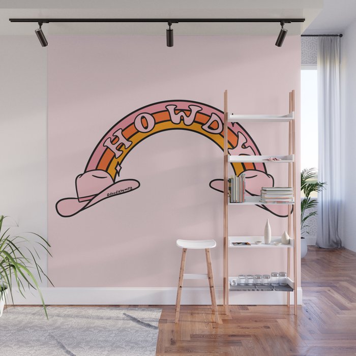 Howdy Rainbow Wall Mural Gallery Image 1