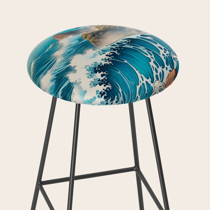 The Urge - A Contemporary Ukiyo-e Nature Landscape Stool Gallery Image 2