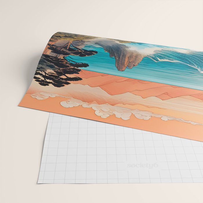 The Urge - A Contemporary Ukiyo-e Nature Landscape Wrapping Paper Gallery Image 2