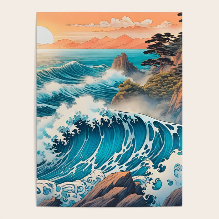 The Urge - A Contemporary Ukiyo-e Nature Landscape Poster Gallery Image 1