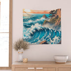 The Urge - A Contemporary Ukiyo-e Nature Landscape Wall Tapestry Gallery Image 2