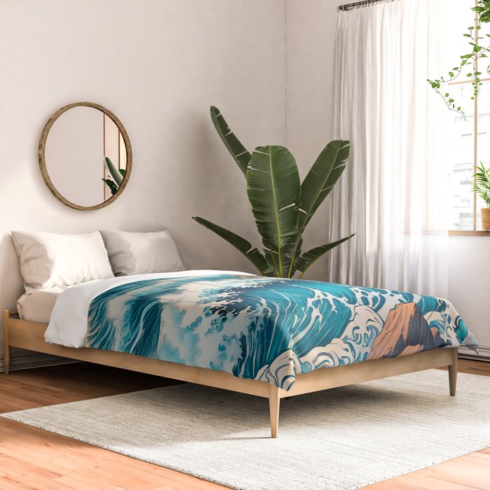 The Urge - A Contemporary Ukiyo-e Nature Landscape Comforter Gallery Image 2