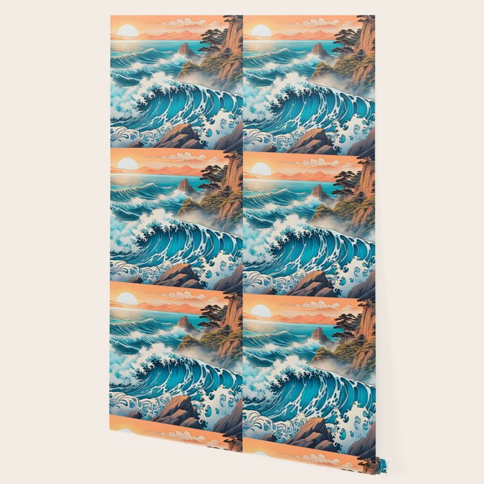 The Urge - A Contemporary Ukiyo-e Nature Landscape Wallpaper Gallery Image 2