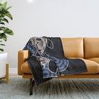 Authentic Aboriginal Art - Sea Turtles 2 Throw Blanket Gallery Image 1