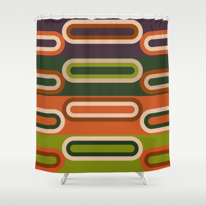 Mid Century Modern Geometry Shower Curtain Gallery Image 1