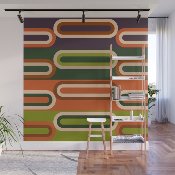 Mid Century Modern Geometry Wall Mural Gallery Image 1