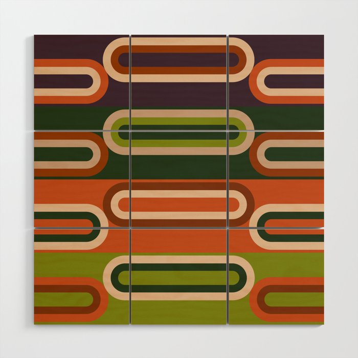 Mid Century Modern Geometry Wood Wall Art Gallery Image 1