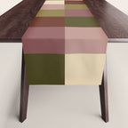 Bold Earthy Checks Pattern - Large V Table Runner Gallery Image 1