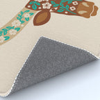Floral Longhorn - Brown and Turquoise Rug Gallery Image 4