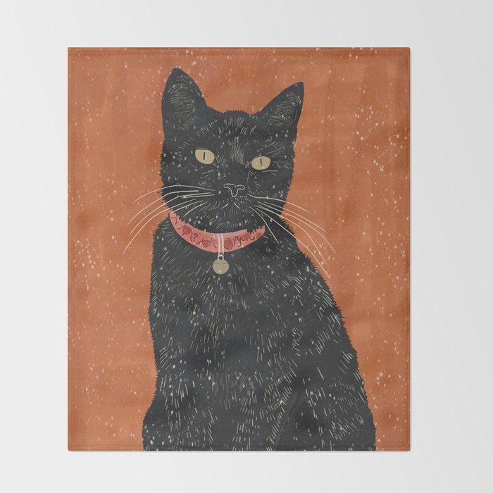 Black Cat 9 Throw Blanket Gallery Image 2