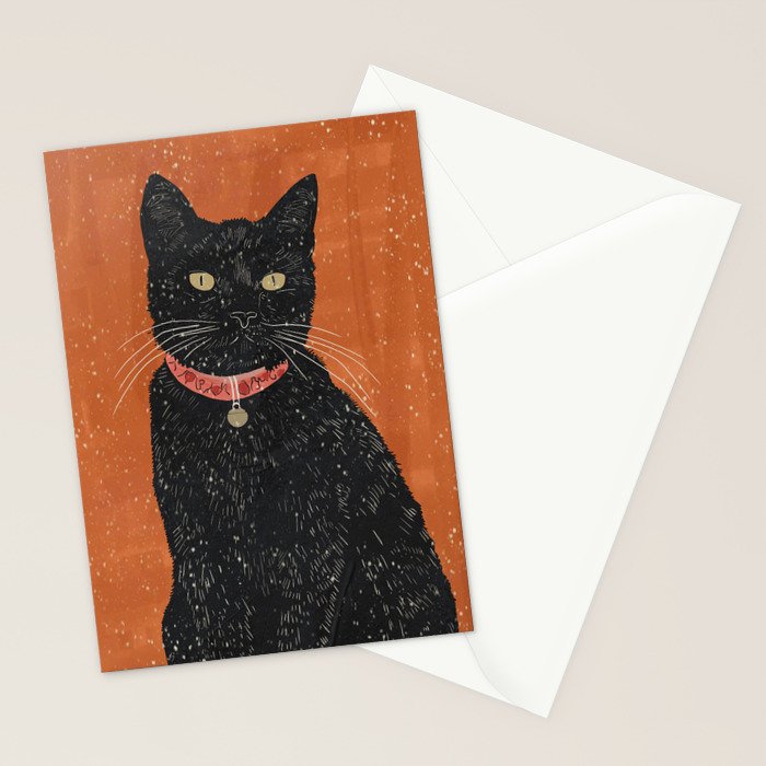 Black Cat 9 Stationery Card Gallery Image 2