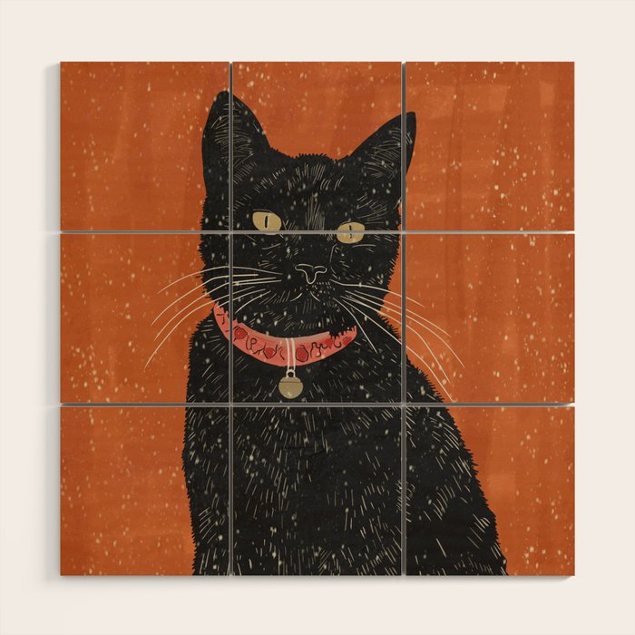 Black Cat 9 Wood Wall Art Gallery Image 1