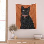 Black Cat 9 Wall Tapestry Gallery Image 2