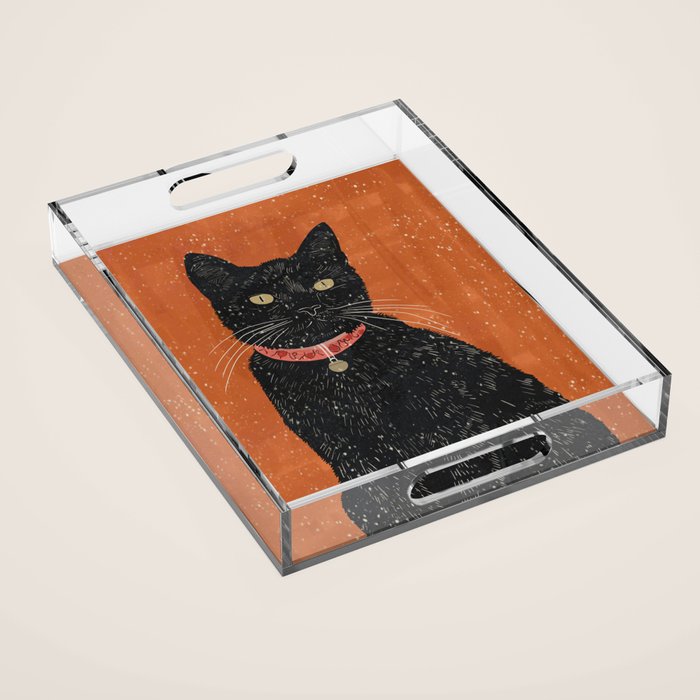 Black Cat 9 Acrylic Tray Gallery Image 1