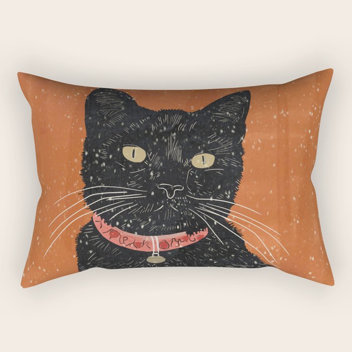 Black Cat 9 Rectangular Pillow Gallery Image 2