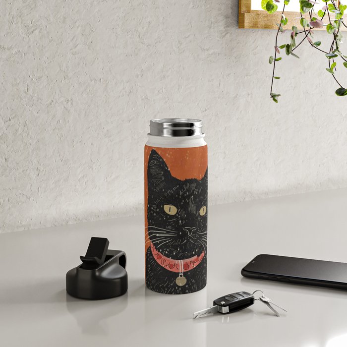 Black Cat 9 Water Bottle Gallery Image 4